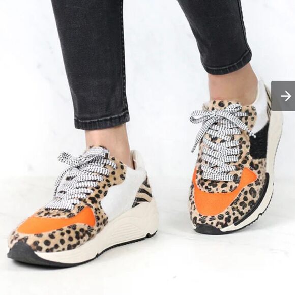 White Raven Loyal leopard print platform sneaker 6 - Picture 12 of 13